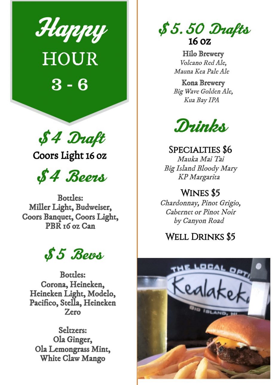 Menu – The Korner Pocket Sports Bar & Grill